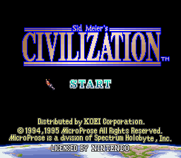 Civilization (USA) Title Screen